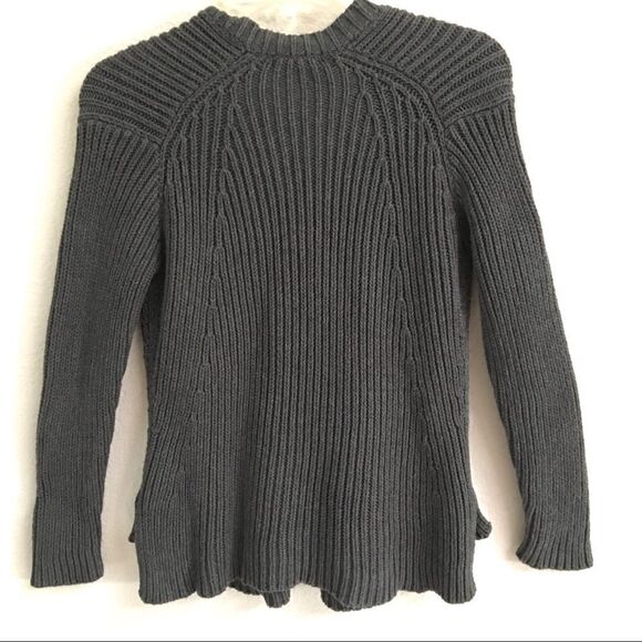 Caslon dark gray button front cardigan MP - Picture 4 of 8